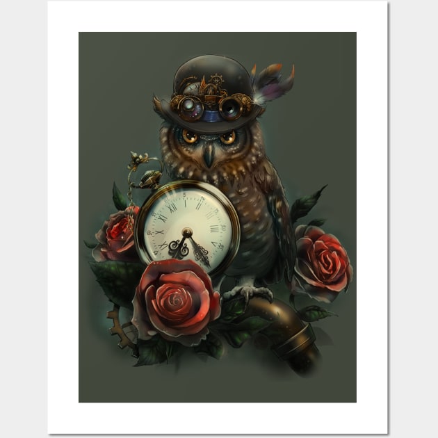 Sir Owl (Steampunk) Wall Art by pakowacz